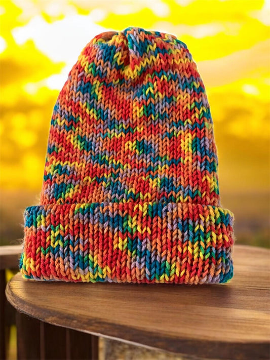 Multicolor Knitted Beanie CK 001A001
