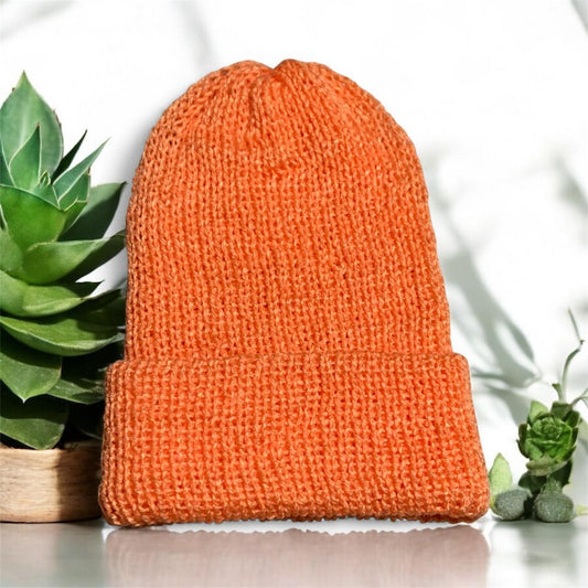 Plained Orange Colored Beanie C&KB1005